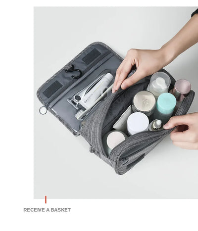 Oxford Fabric Men Business Portable Storage Bag Toiletries Organizer Women Cosmetic Bag Waterproof Hanging Travel Wash Pouch - Smarsty