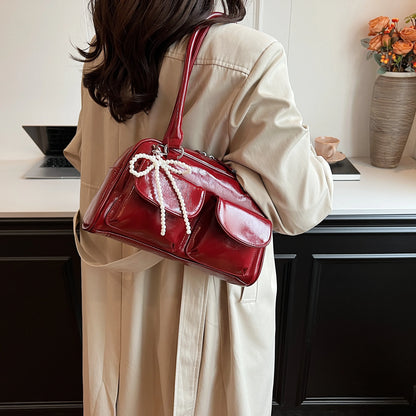 Korean Edition Underarm Bow Bag Women Versatile Shoulder Bag - Smarsty