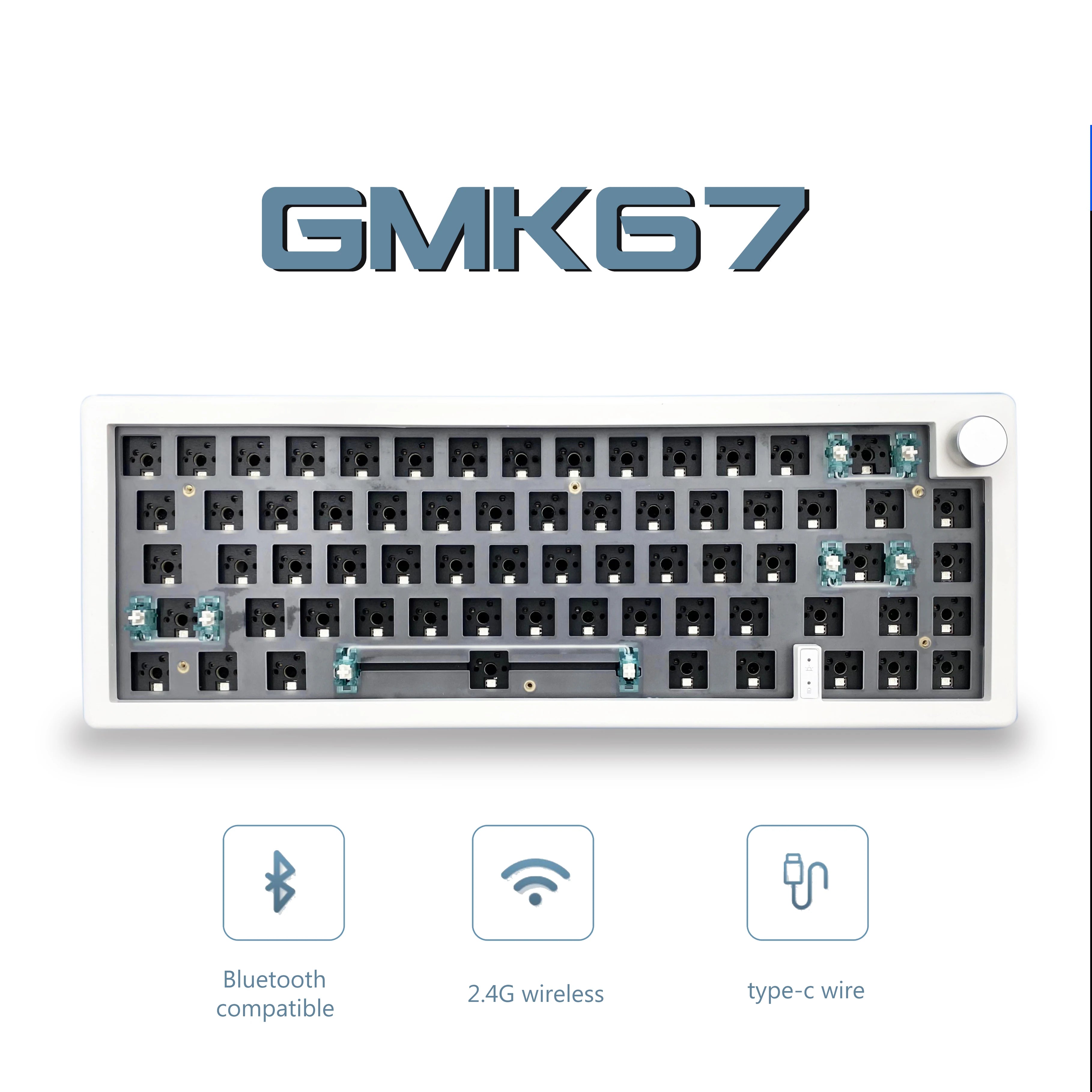 Gasket Mechanical Keyboard Kit Bluetooth With Hot Swappable