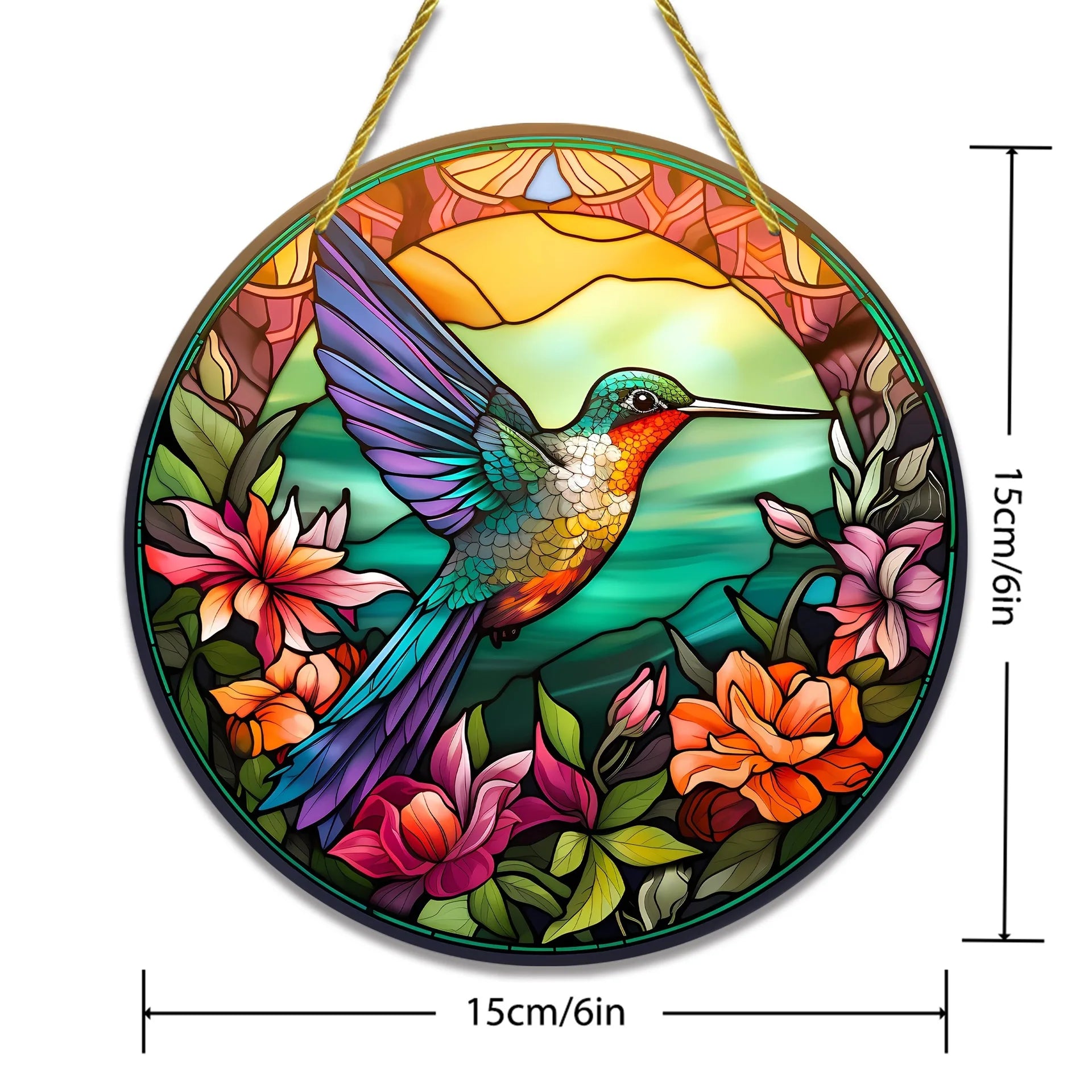 Hummingbird Acrylic Suncatcher for Vibrant Home Decor - Smarsty