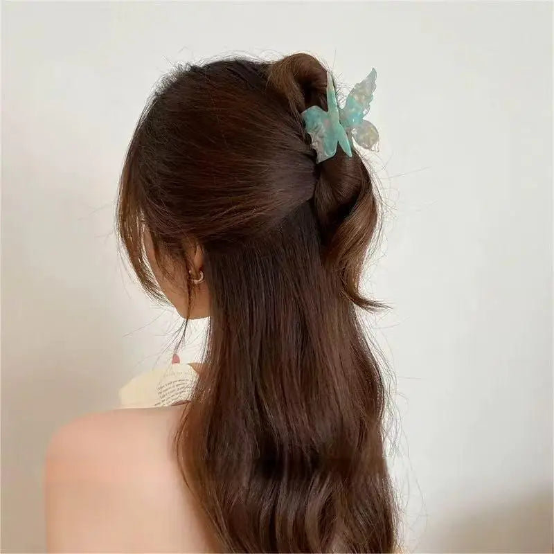 Three Dimensional Butterfly Acetate Hair Clip Lightweight - Smarsty