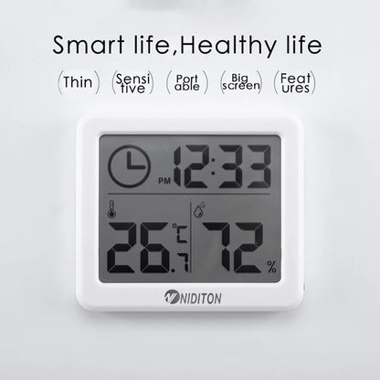 Digital Clock Desk Clock with Temperature and Humidity Display - Smarsty