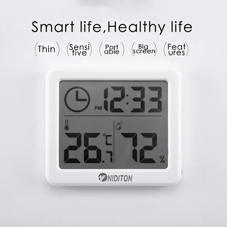 Digital Clock Desk Clock with Temperature and Humidity Display - Smarsty
