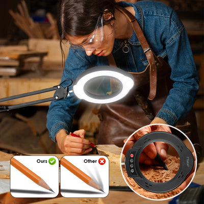 Illuminated Magnifier with 72 LED Lights and 8X/10X Magnification - Smarsty