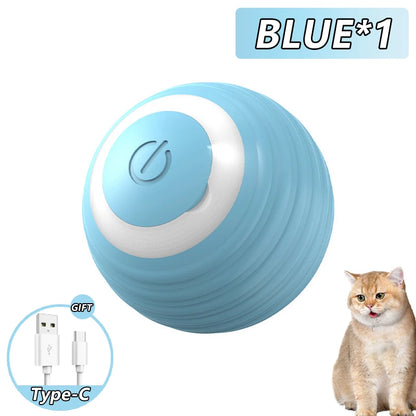 Rechargeable Cat Interactive Ball Toy With Faux Tail - Smarsty