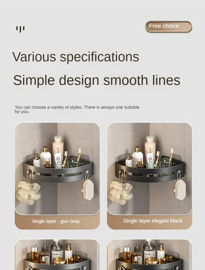 2PCS No Drill Bathroom Shelves for Easy Storage - Smarsty