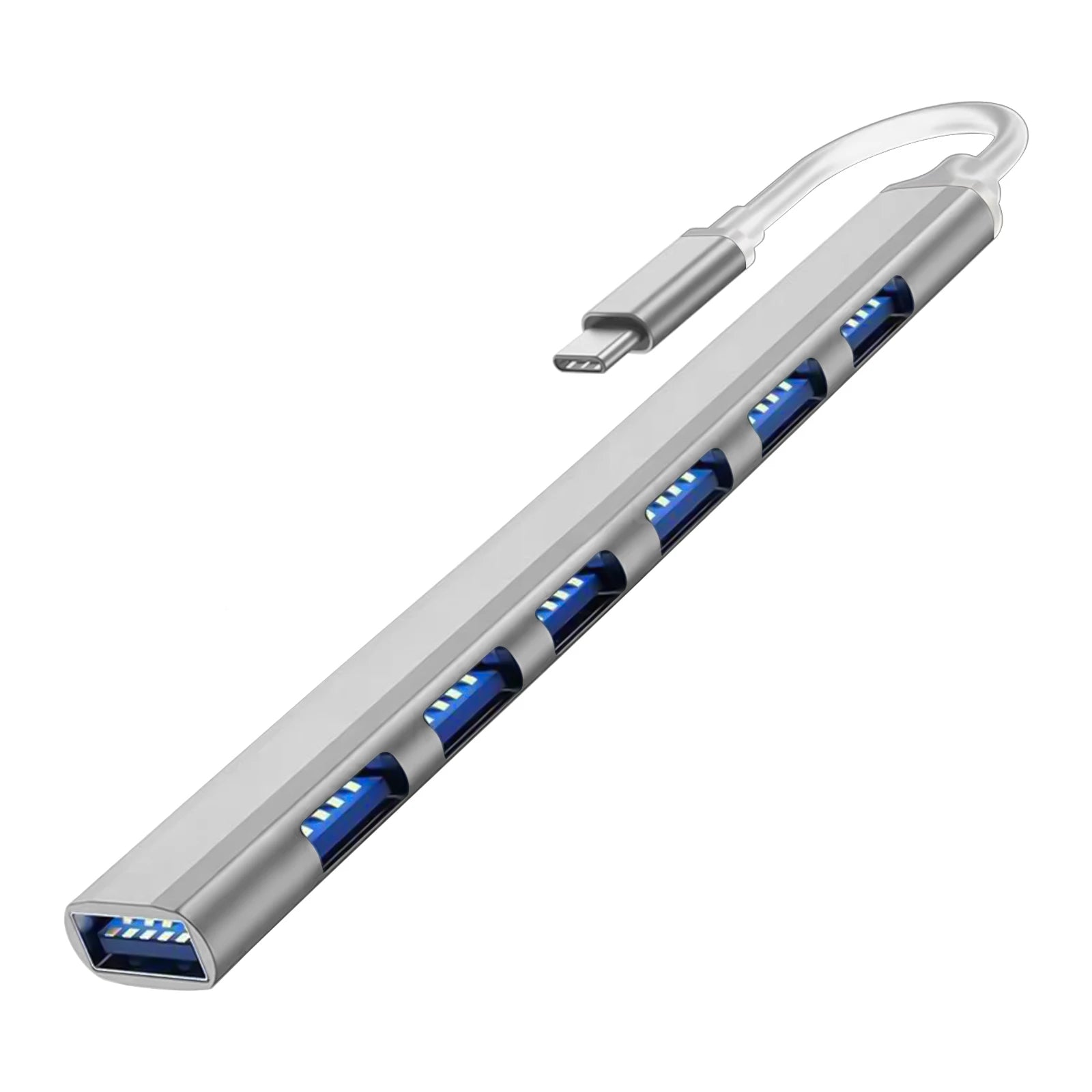 USB C 7 Port Hub 3.0 Ultralight Aluminum Laptop PC
