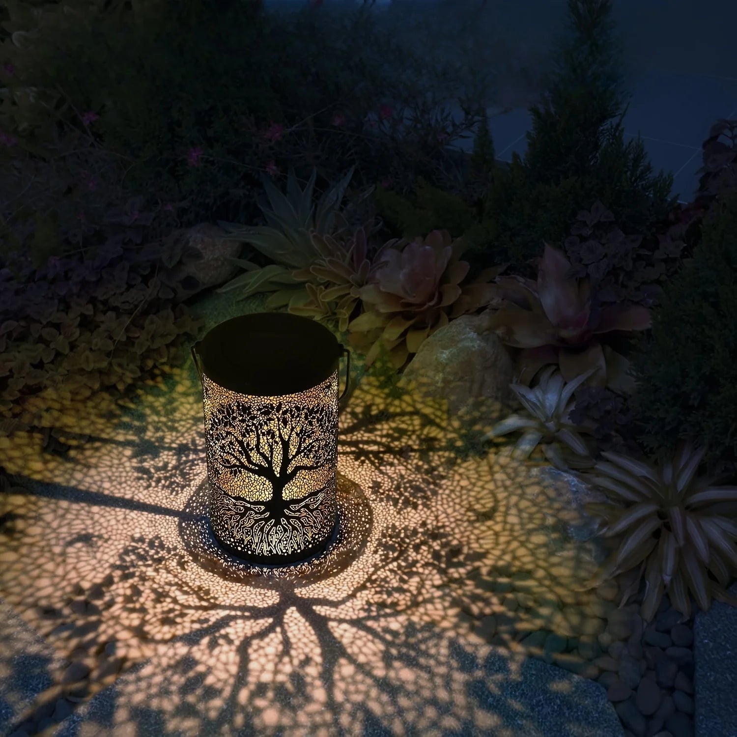 Hanging Solar Lantern Outdoor Waterproof Vintage LED Light - Smarsty