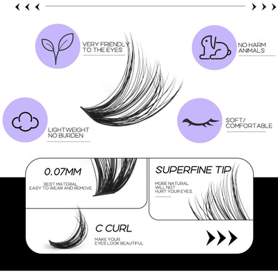 DIY Lash Extension Kit with Individual Lashes for Home Use - Smarsty
