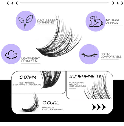DIY Lash Extension Kit with Individual Lashes for Home Use - Smarsty
