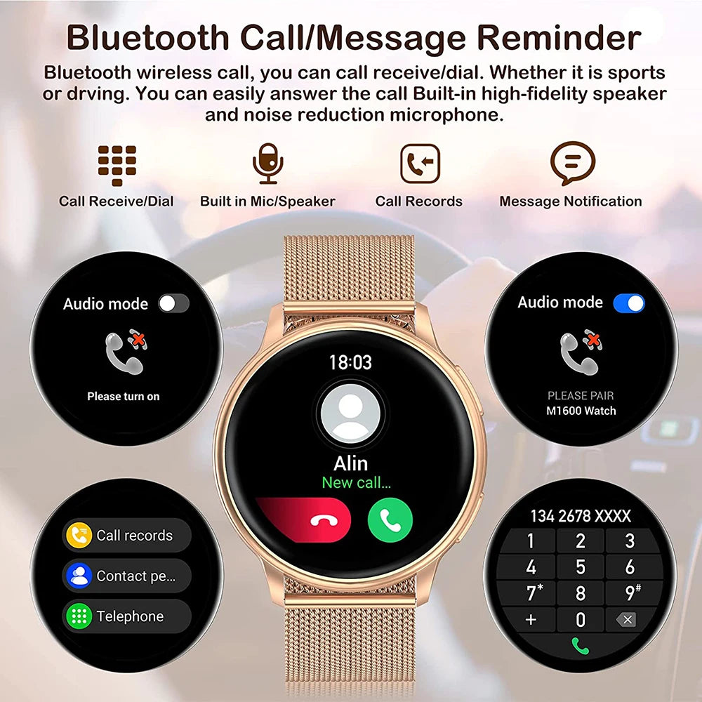 Bluetooth Smart Watch for Fitness Tracking and Calls - Smarsty