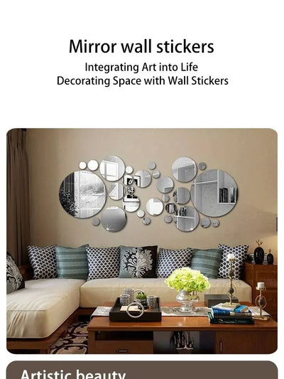 3D Acrylic Mirror Wall Stickers for Stunning Room Decor - Smarsty