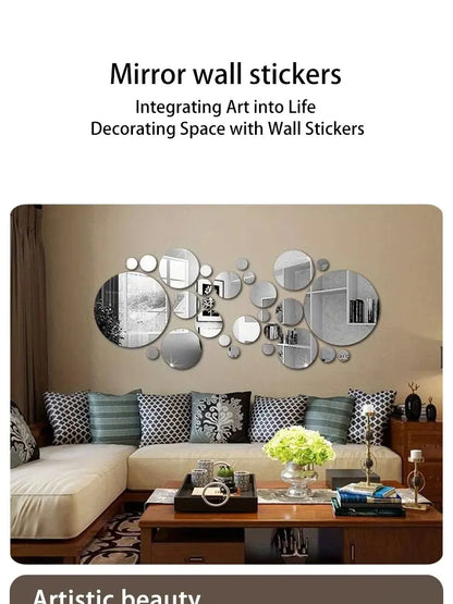 3D Acrylic Mirror Wall Stickers for Stunning Room Decor - Smarsty