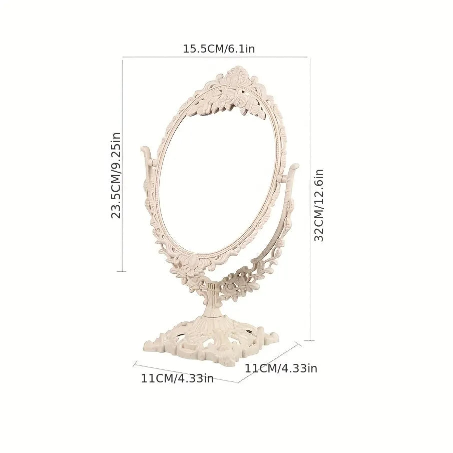 Vintage Double-Sided Makeup Mirror for Effortless Application - Smarsty