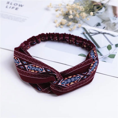 Bohemian Print Headbands For Women Vintage Turban Comfort - Smarsty