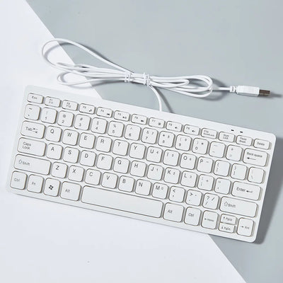 Ultra Thin USB 2.0 Wired Keyboard Mini 78 Keys Multimedia - Smarsty