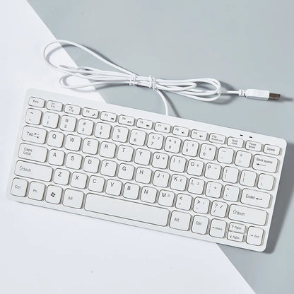 Ultra Thin USB 2.0 Wired Keyboard Mini 78 Keys Multimedia