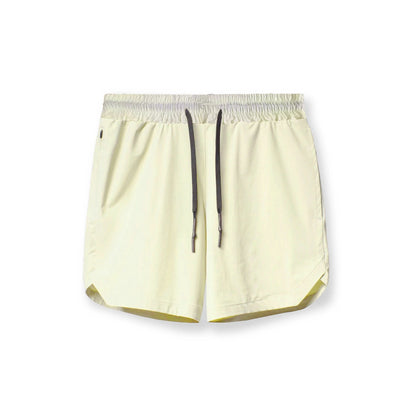 2024 New Men's Shorts Single-Layer Woven Quick Dry Solid Color Running Fitness Sports Casual American Fifth Pants Comfortable - Smarsty