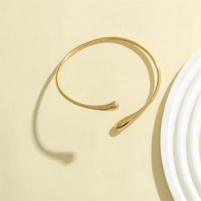 Vintage Water Drop Open Cuff Bracelet for Women - Smarsty