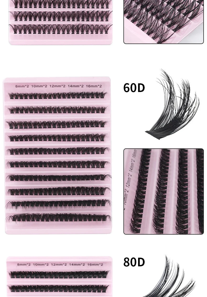 MIAOJIE DIY Eyelash Set with 200 Individual Lashes - Smarsty