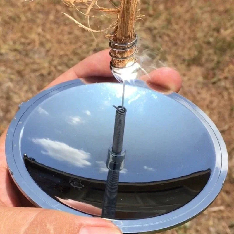 Solar-powered Cigarette Lighter, Outdoor Portable Windproof Lighter, Emergency Survival Tools and Equipment for Hiking