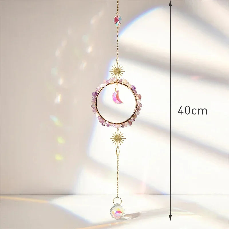 Hanging Crystal Pendant Suncatcher Wind Chimes for Home Decor - Smarsty