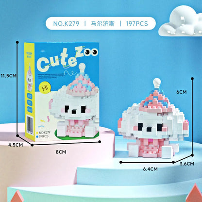 Animal Small Particle Dog Cat  Mini Building Blocks DIY Assembly Brick Sets Educational Toys for Kid 10 To 12 Year Birthday Gift