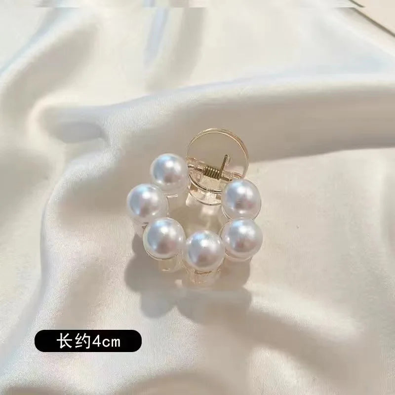 Large Pearl Hair Claw Clip Acrylic Fashion Barrette Stylish - Smarsty