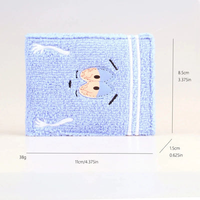 Towel cloth embroidered anime fashion wallet, designer personalized ID card holder - Smarsty