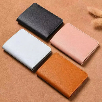 Classic Designer PU Leather Small Wallet for Men Short Simple Women's Purse Fashion Ultra Thin Credit Card Bag Coin Purse - Smarsty