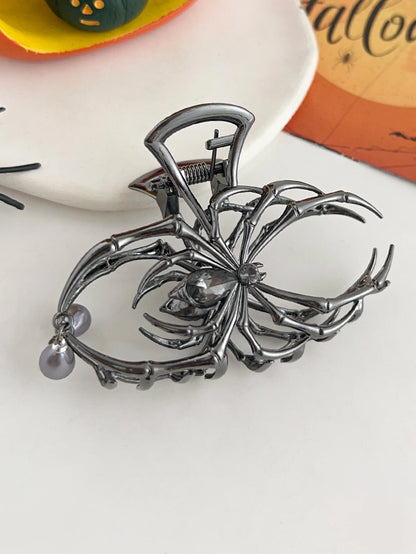 Gothic Spider Pearl Metal Hair Claw Clip Strong Hold - Smarsty
