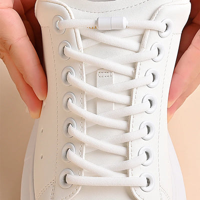 Elastic No Tie Shoelaces Semicircle Shoe Laces For Kids and Adult Sneakers Shoelace Quick Lazy Metal Lock Laces Shoe Strings - Smarsty