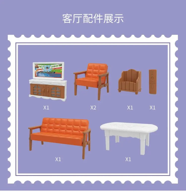 Original Toys Miniature Items Furniture Family Toys Dollhouse LivingRoom Bathroom Kitchen Set Pretend Creative Ideas Kids Toys by Smarsty