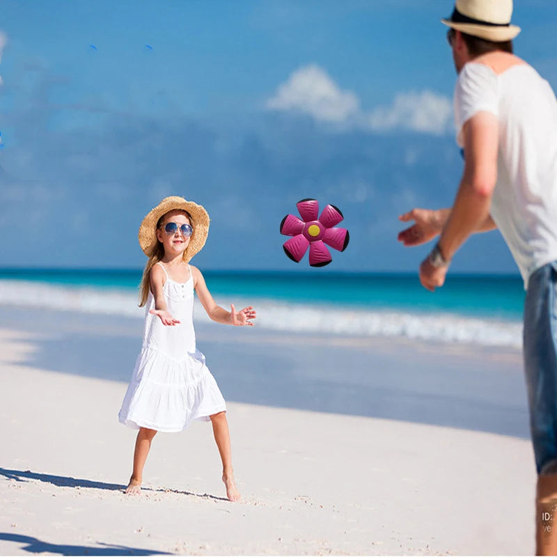 Blue Flying Saucer Ball Outdoor Parent Children Toy Foot Magic Deformation Foot Pressure Decompression Vent Ball - Smarsty