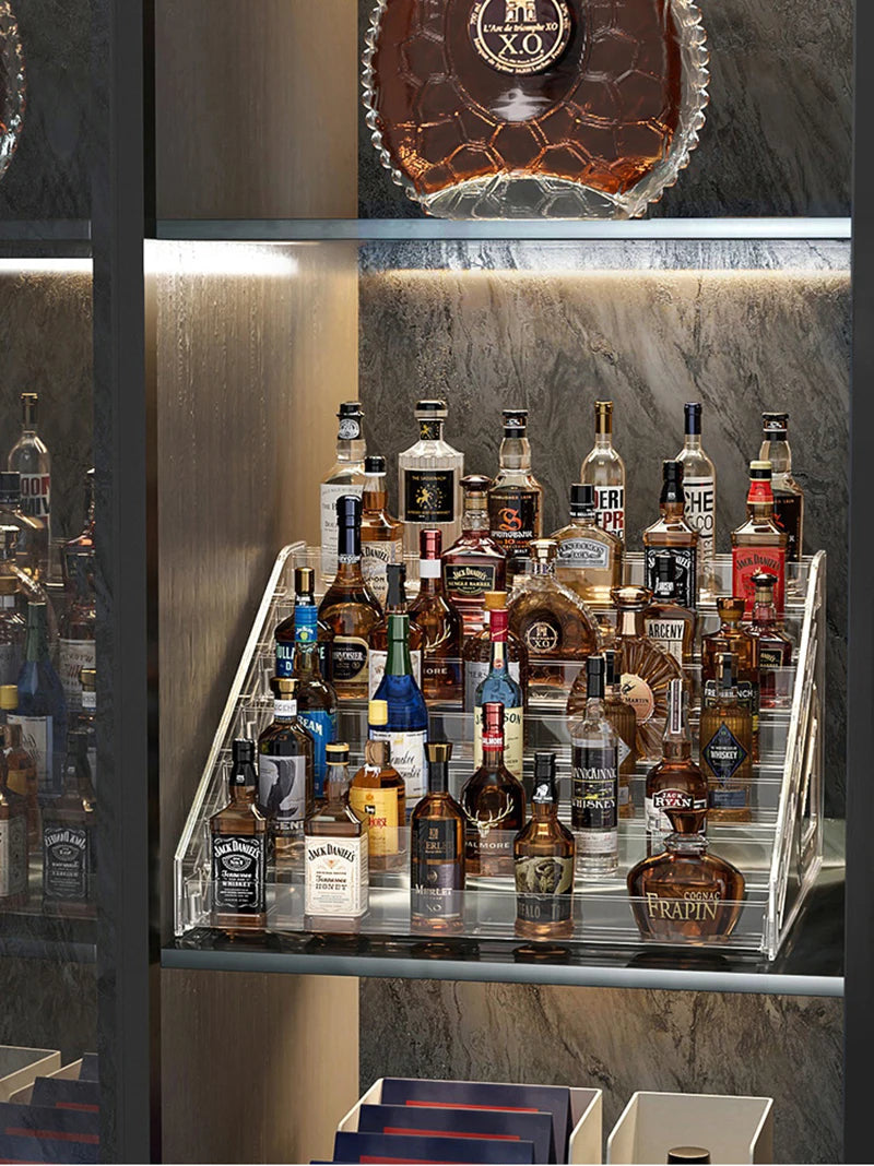 3-7 Tier Transparent Display Rack Stepped Multi-Layer Acrylic Storage Rack Toy Anime Car Model Small Wine Bottle Perfume Storage by Smarsty