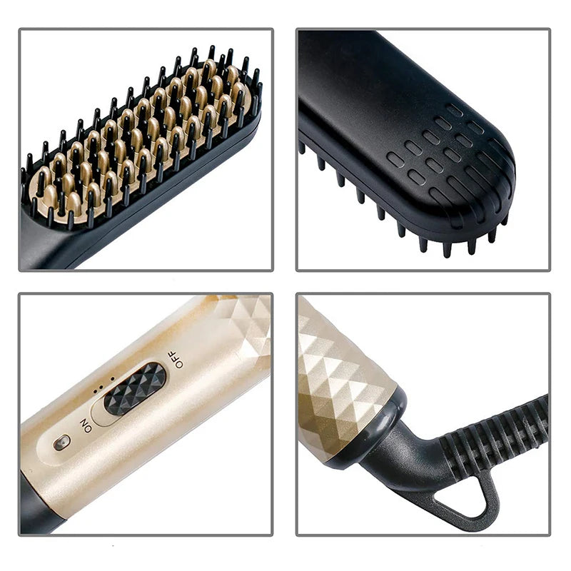 Electric Hot Comb Straightener for Quick Beard Styling - Smarsty