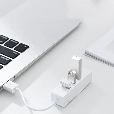 USB 2.0 Hub Four Port Expander Splitter Power Adapter - Smarsty