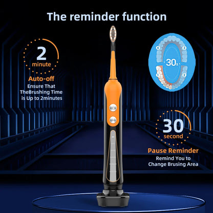 Sonic Electric Toothbrush with USB Rechargeable Whitening Feature - Smarsty