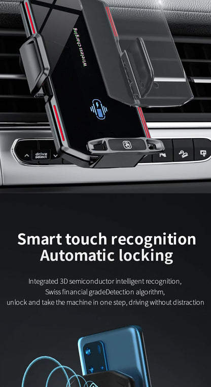 Magnetic Car Phone Holder Wireless 66W Fast Charger - Smarsty