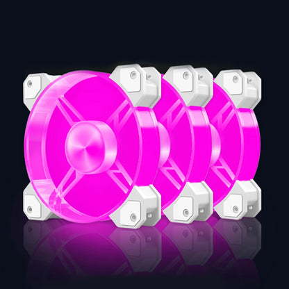 12cm Chassis Cooling Fan 16LED Lamp Beads Silent Chassis Cooler 5V 3PIN ARGB 12V 4PIN PWM Speed Regulation for Desktop Computer