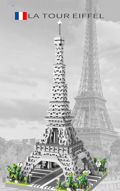 Eiffel Paris Tower Building Block Series Boys and Girls Children's Micro Particle Building Block Assembly Puzzle Toys by Smarsty