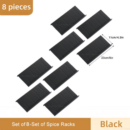 Drawer Spice racks for Kitchen 4 Layers Adjustable Spice Rack for Spice Jars Seasoning Shelf Cabinet Pantry Kitchen Organizer