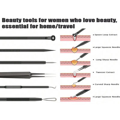 6 Piece Pimple Popper Tool Kit for Effective Acne Removal - Smarsty