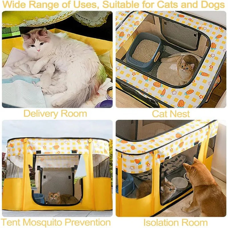 Cozy Folding Cat Bed Tent for Kittens - Smarsty