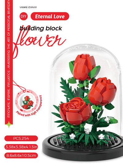Micro particle building block bouquet handmade gift, children's puzzle toy handmade DIY sunflower desktop decoration ornament - Smarsty