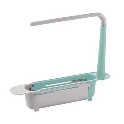 1Pc Multifunctional Telescopic Sink Storage Rack Upgraded Adjustable Sink Sponge Holder Expandable 2-in-1 For Home Kitchen by Smarsty