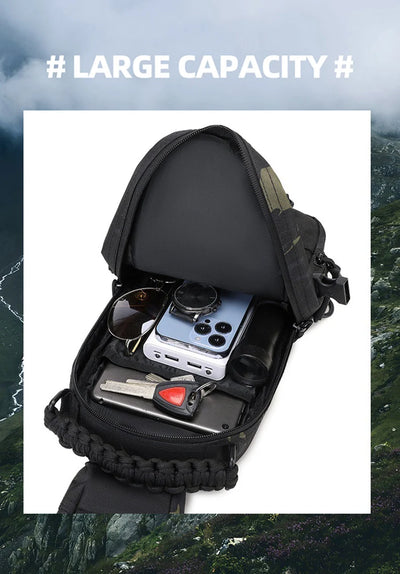 Men's Camping Chest Bag Tactical Sports Shoulder Outdoor Fanny Pack Hiking Climbing Cycling Fishing MOLLE System Sling Bags by Smarsty