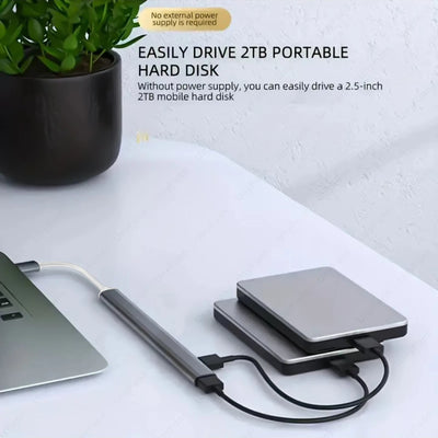 USB C 7 Port Hub 3.0 Ultralight Aluminum Laptop PC - Smarsty