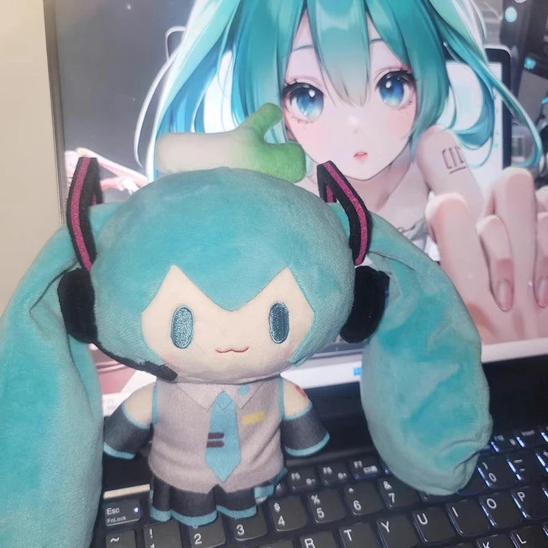 15cm Hatsune Miku Kawaii Q Version Figure Plush Doll Anime Peripheral Plush Stuffed Toy Collection Model Ornament Toy Girls Gift