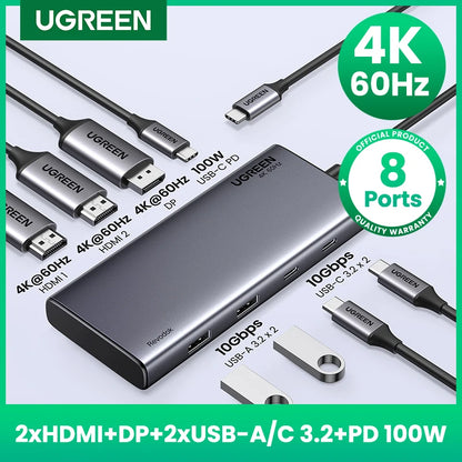 USB C Hub 4K HDMI DockingStation With 100W PowerDelivery